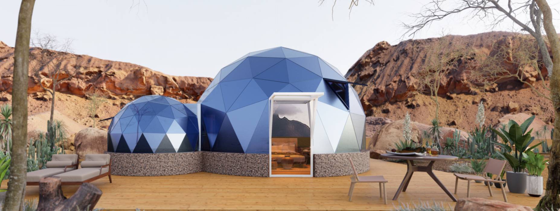 西沙群岛球形智能光伏玻璃星空房